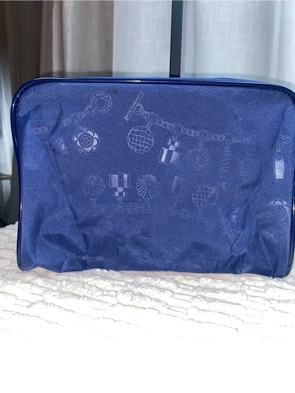Estee Lauder Navy Blue Cosmetic Bag